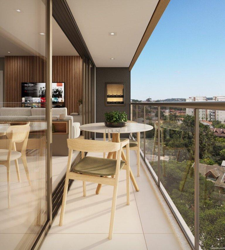 Apartamento Saint Maartan 73.72m² 2D Vital Brasil Curitiba - Terraço