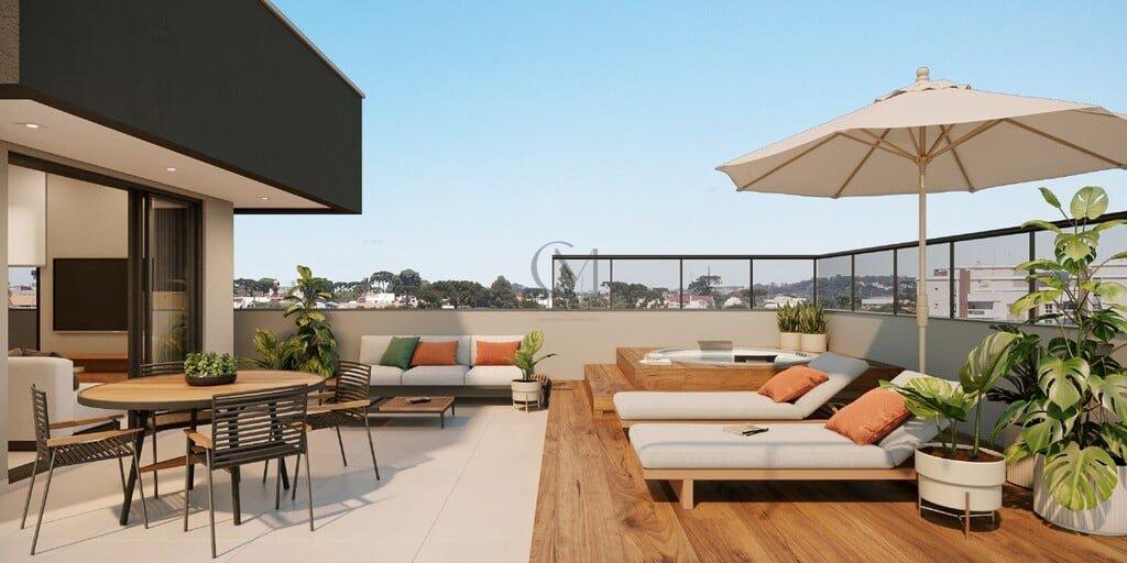 Apartamento Saint Maartan 73.72m² 2D Vital Brasil Curitiba - Terraço