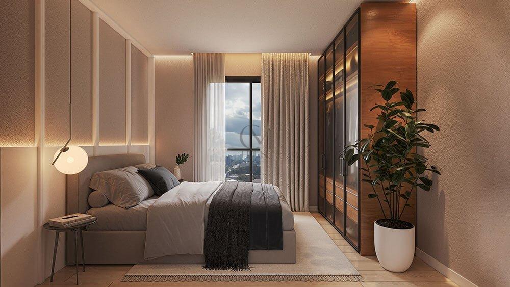 Apartamento Oslo 64.26m² 2D Curupaitis Curitiba - Dormitório