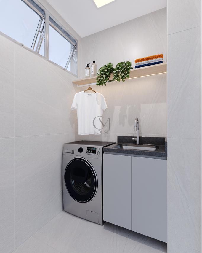Apartamento Opulus 78.32m² 2D Bento Viana Curitiba - Lavanderia