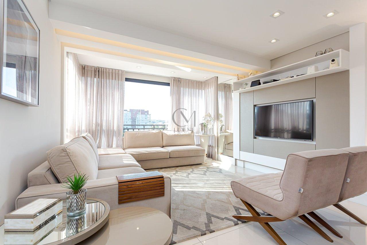Maravilhosa cobertura duplex face norte com 215m² privativos no coração do Água Verde Rua Palmeiras Curitiba - 