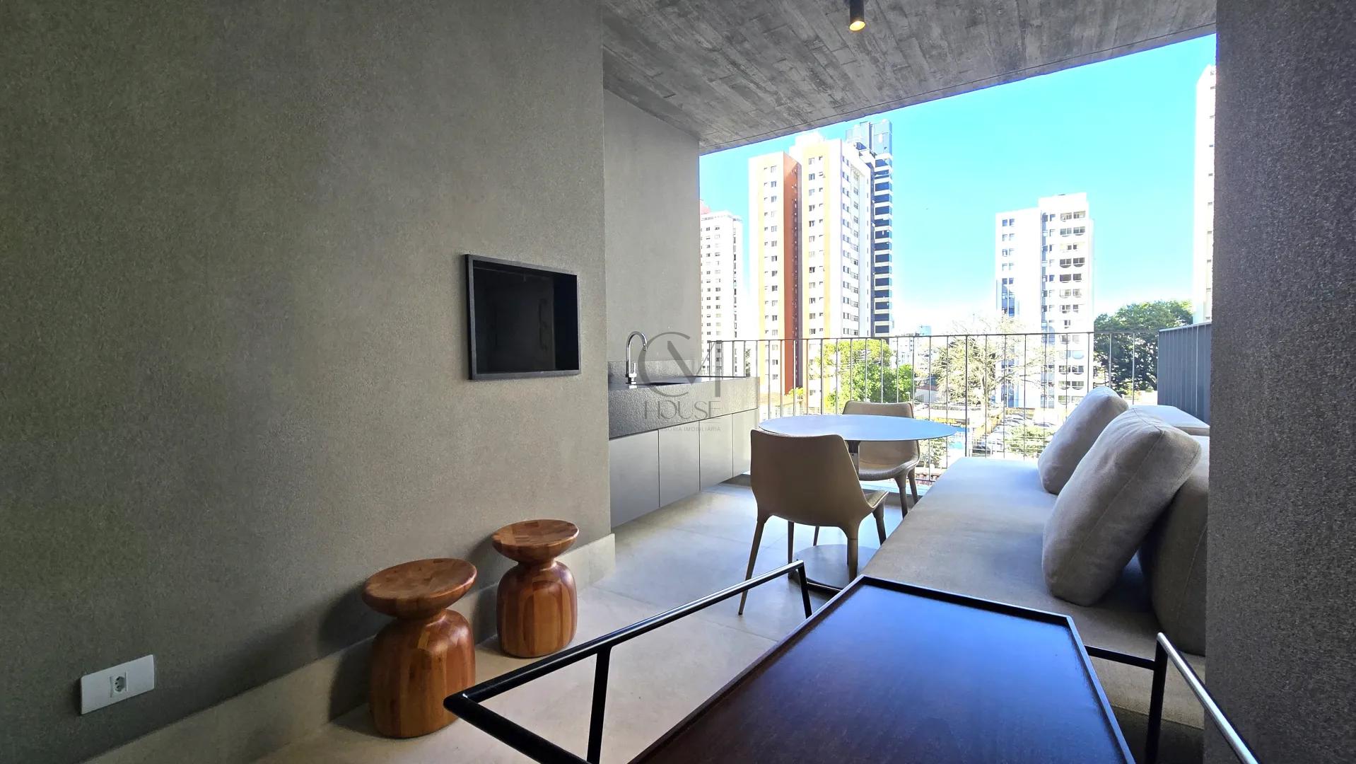 Apartamento 3 su&iacute;tes decorado e mobiliado no Cabral Rua Belém Curitiba - 
