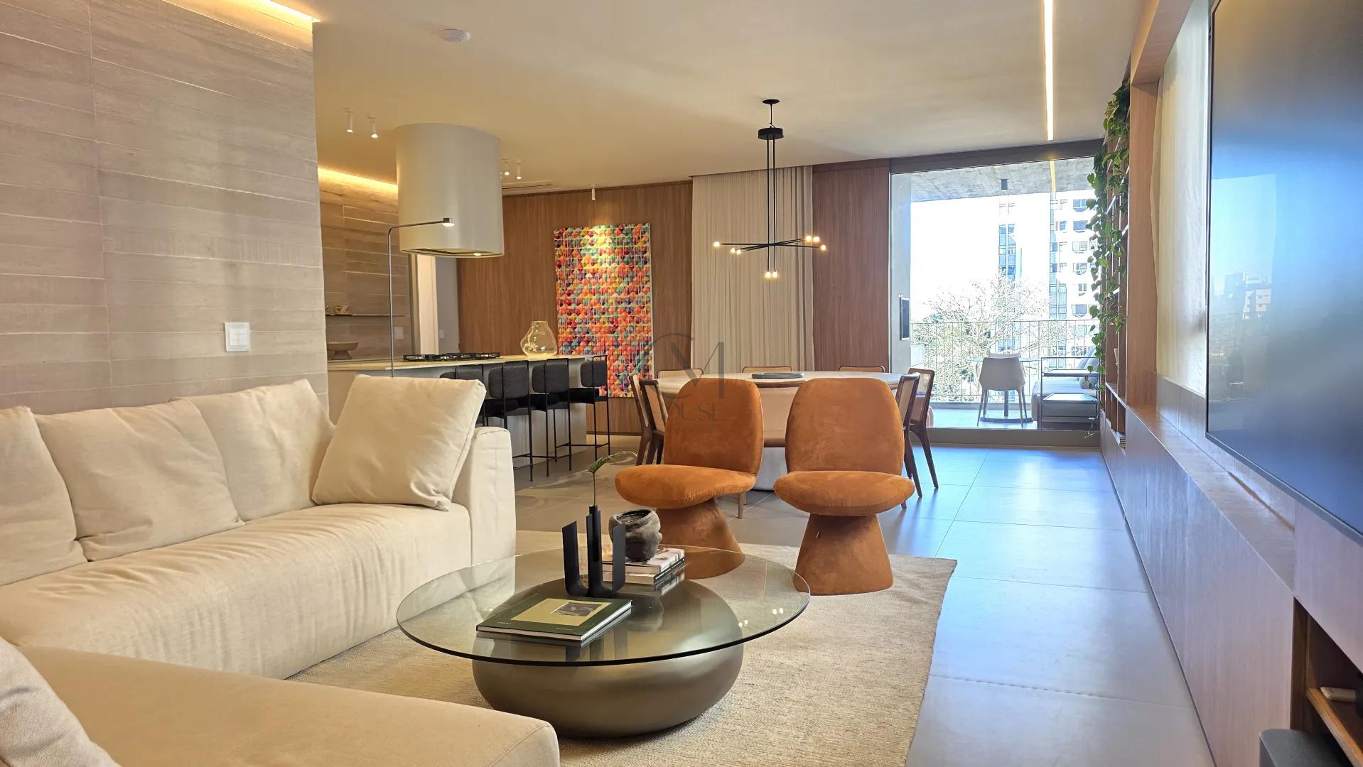 Apartamento 3 su&iacute;tes decorado e mobiliado no Cabral Rua Belém Curitiba - 