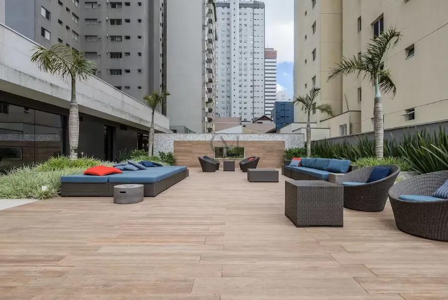 St&uacute;dio completamente mobiliado e decorado pronto em andar alto pra morar ou rentabilizar Avenida Silva Jardim Curitiba - 