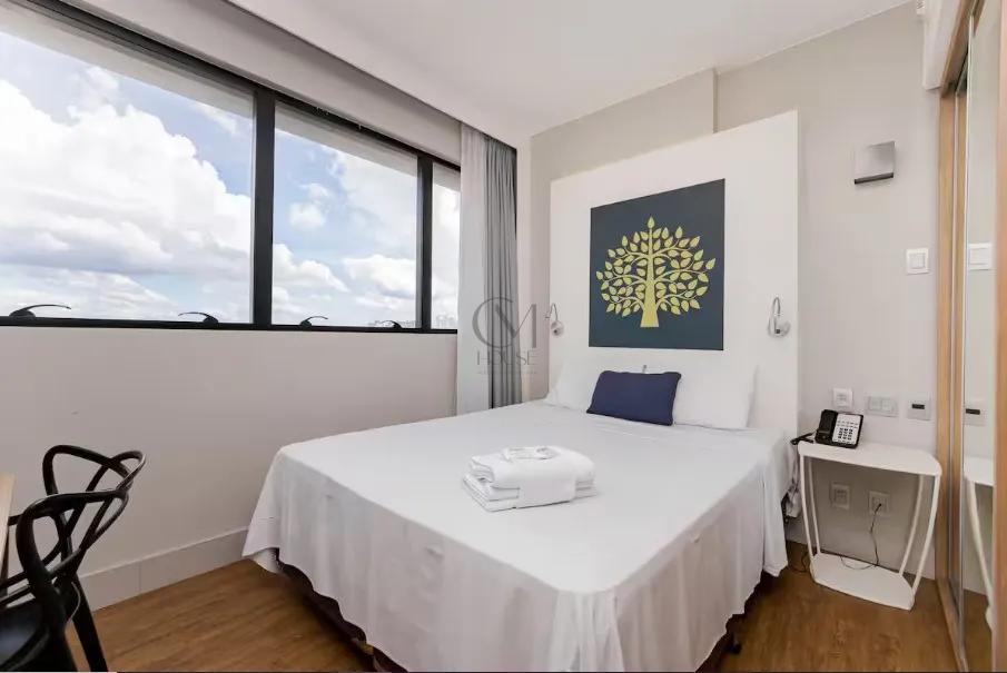 St&uacute;dio completamente mobiliado e decorado pronto em andar alto pra morar ou rentabilizar Avenida Silva Jardim Curitiba - 