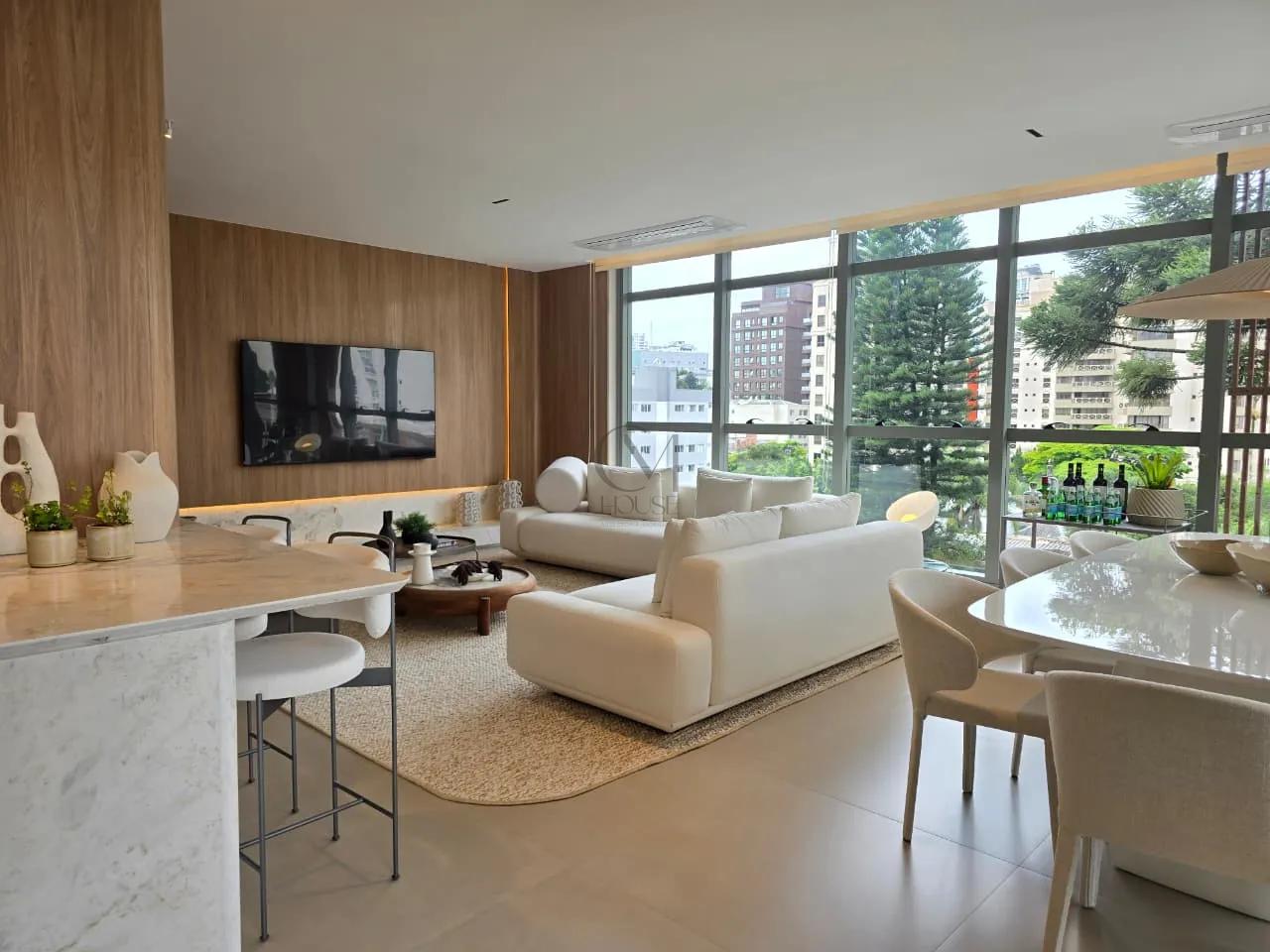 3 su&iacute;tes mobiliado e decorado no Batel  Curitiba - 