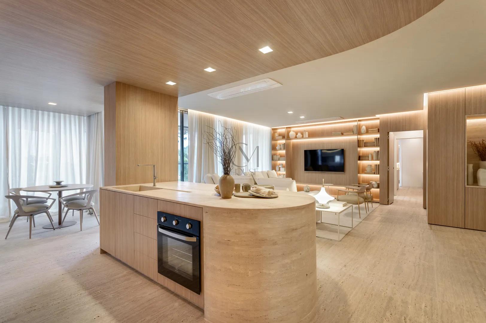 Apartamento 3 su&iacute;tes decorado e mobiliado em frente ao Parque Barigui  Curitiba - 