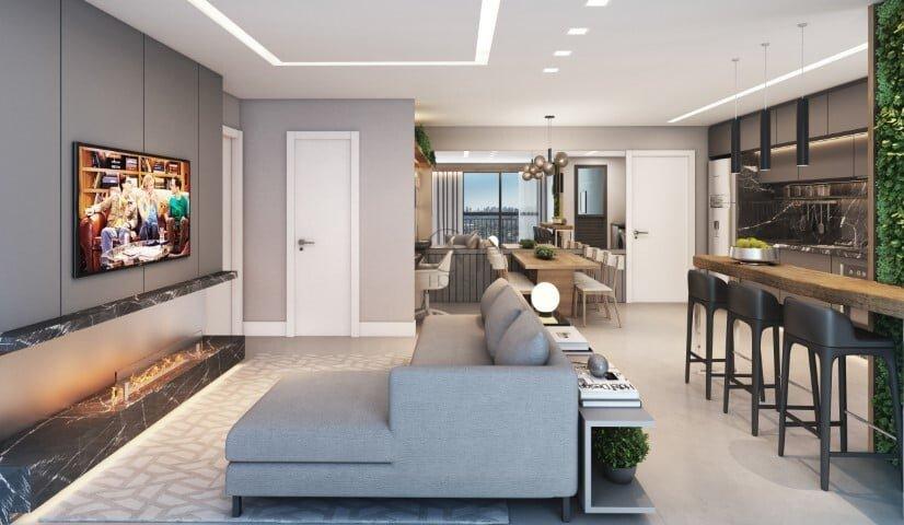 Apartamento com 3 quartos (1 suíte) próximo ao Jardim Botânico Avenida Presidente Affonso Camargo Curitiba - 