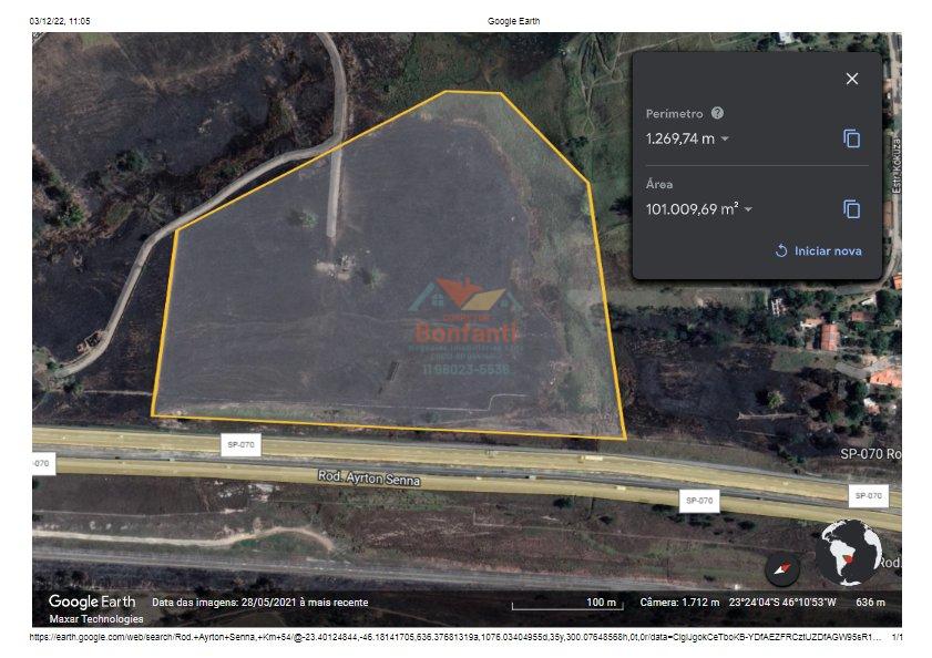 Terreno com 101.000 m2 na Rodovia Ayrton Senna - Mogi das Cruzes - SP Rodovia Ayrton Senna Mogi das Cruzes - 