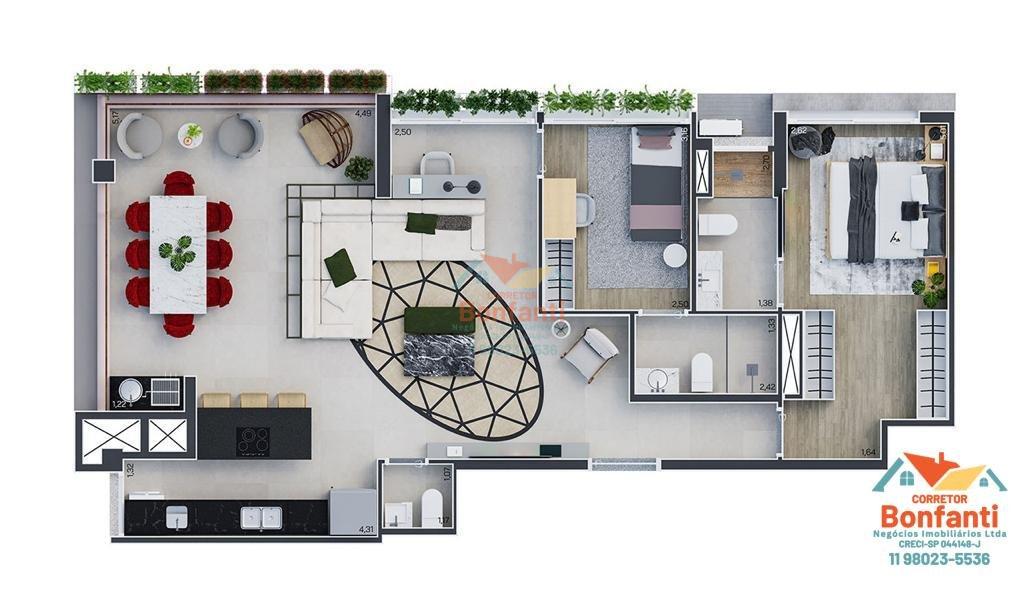 Vendo Apartamento com 2 Dormitórios na Vila Madalena, São Paulo, SP Rua Alves Guimarães São Paulo - 