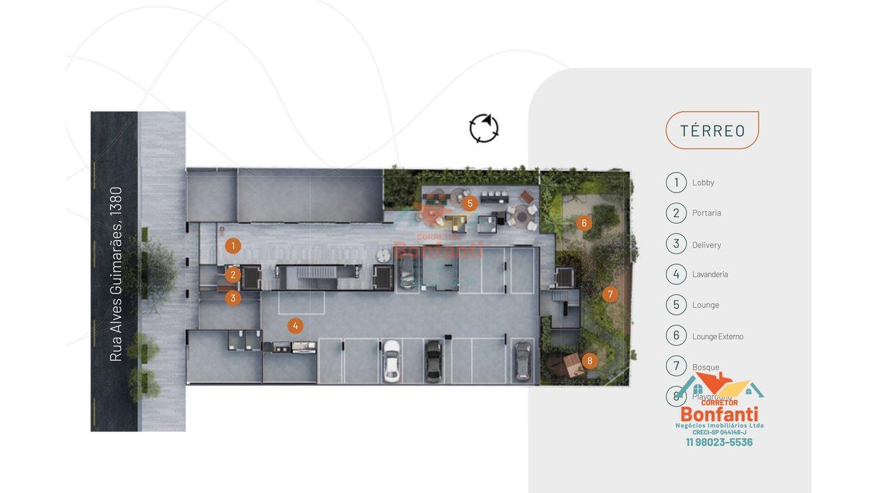Vendo Apartamento com 2 Dormitórios na Vila Madalena, São Paulo, SP Rua Alves Guimarães São Paulo - 