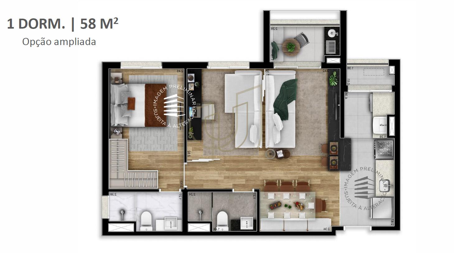 Lan&ccedil;amento Apartamento Vision Colinas com 2 Dormit&oacute;rios Rua Laurent Martins São José dos Campos - 