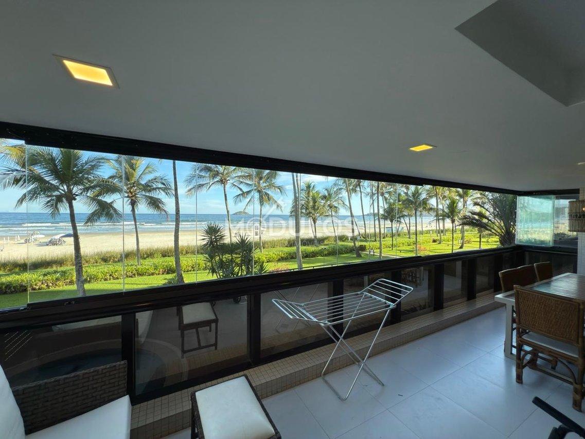 Apartamento frontal ao mar com 4 dormitórios à venda, 168 m² por R$ 7.800.000,00 Passeio das Caravelas Bertioga - 