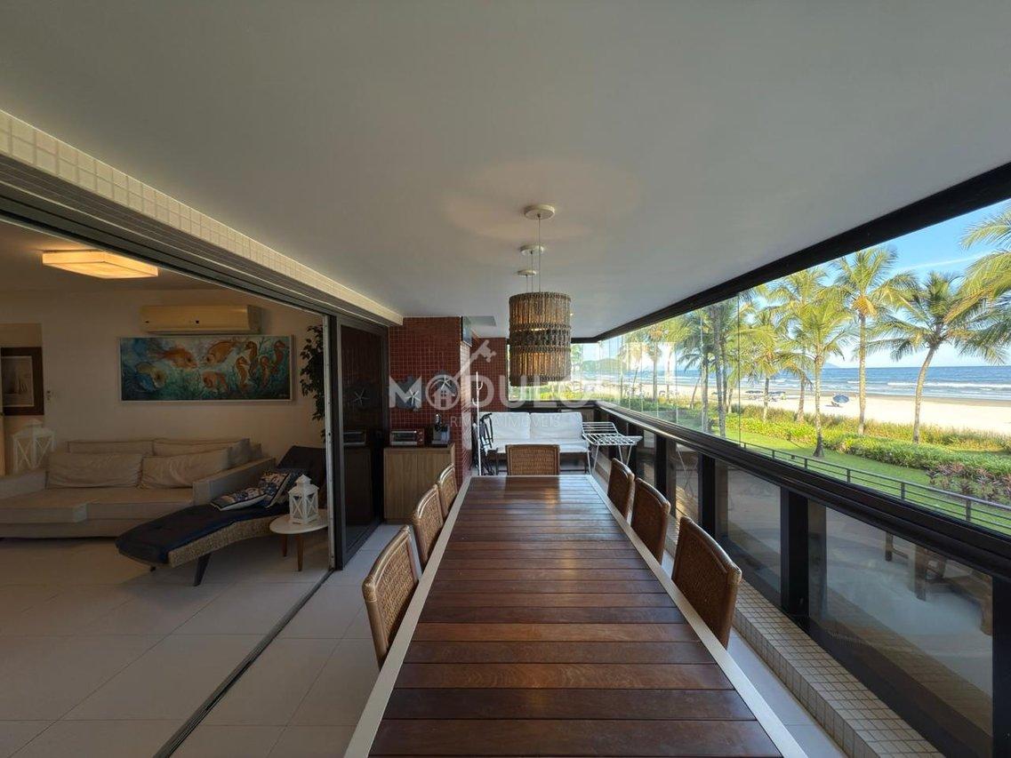 Apartamento frontal ao mar com 4 dormitórios à venda, 168 m² por R$ 7.800.000,00 Passeio das Caravelas Bertioga - 