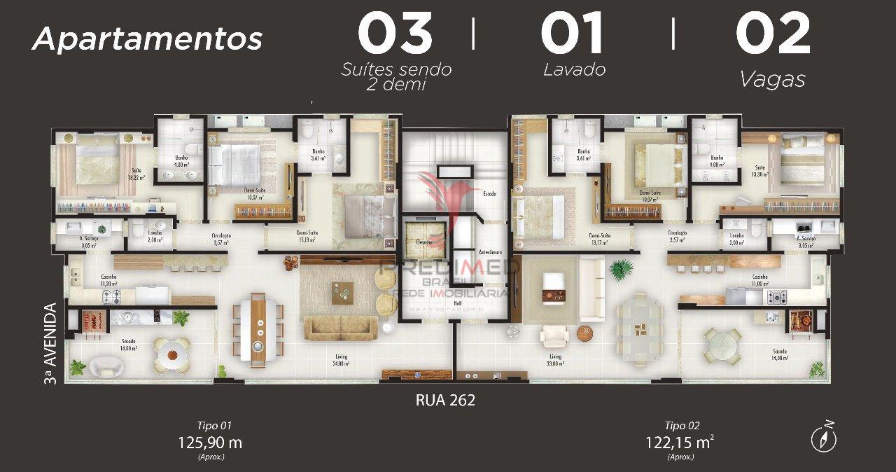 Apartamento, 3 quartos, 125 m² - Foto 9