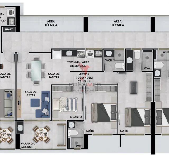 Apartamento, 3 quartos, 77 m² - Foto 12