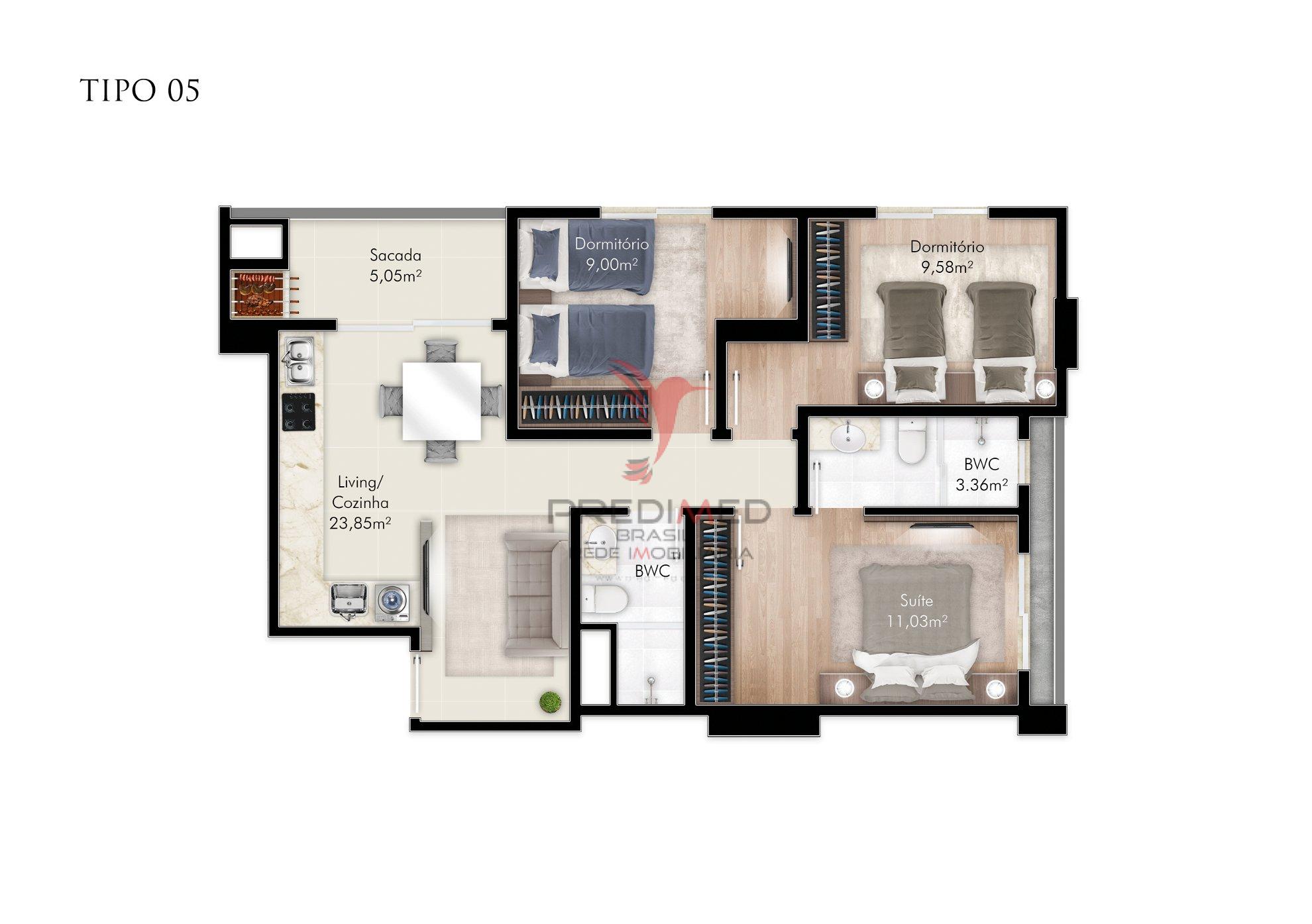 Apartamento, 3 quartos, 70 m² - Foto 23