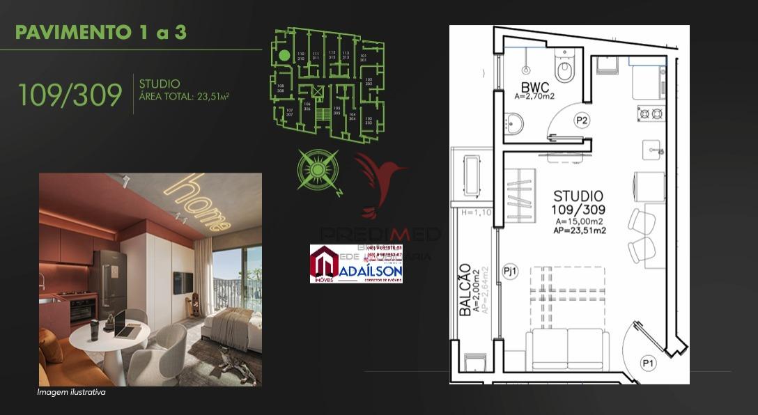 Flat/Apart Hotel, 1 quarto, 37 m² - Foto 37
