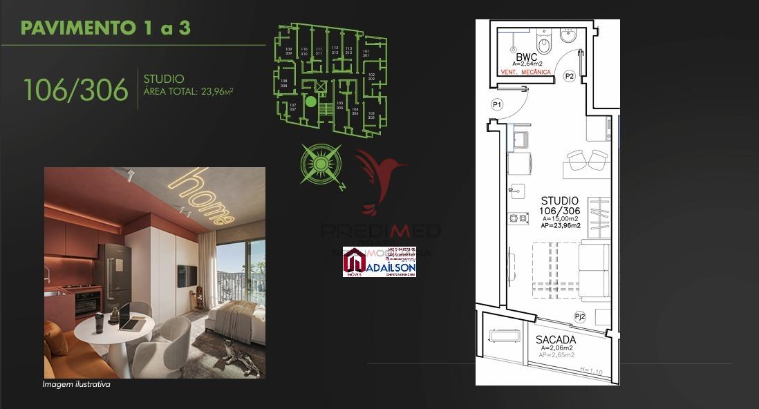 Flat/Apart Hotel, 1 quarto, 37 m² - Foto 34