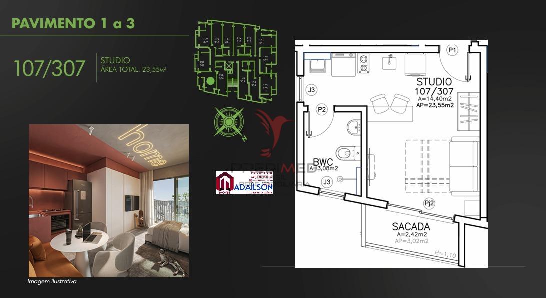 Flat/Apart Hotel, 1 quarto, 37 m² - Foto 35