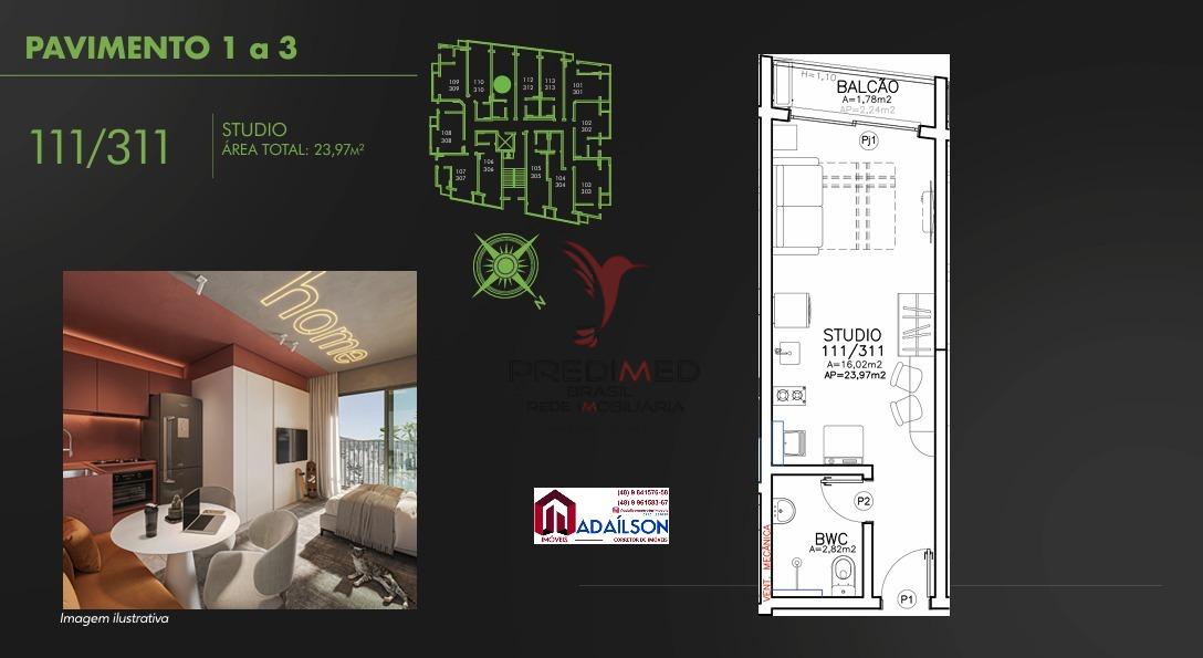 Flat/Apart Hotel, 1 quarto, 37 m² - Foto 39