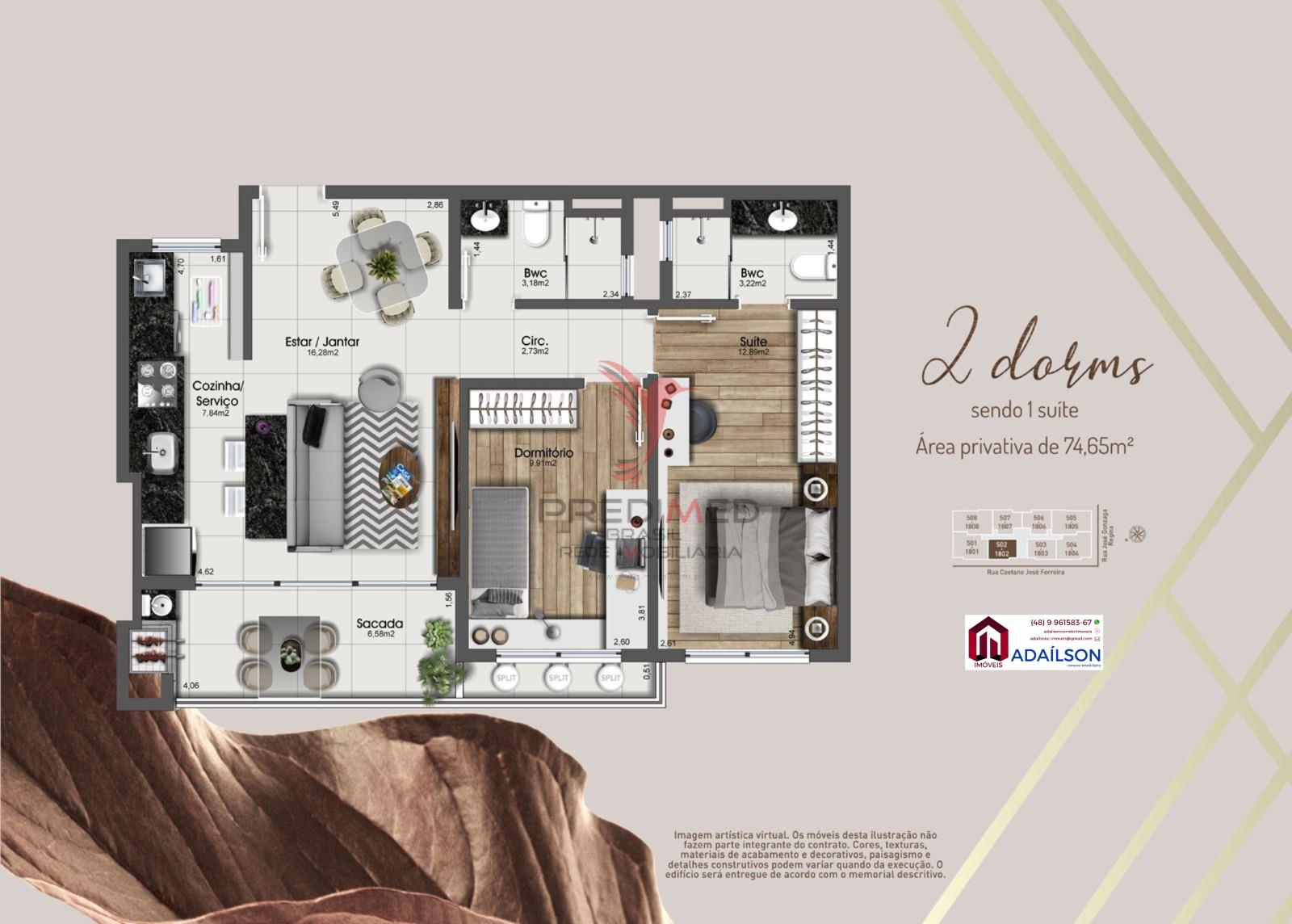 Apartamento, 2 quartos, 7405 m² - Foto 20