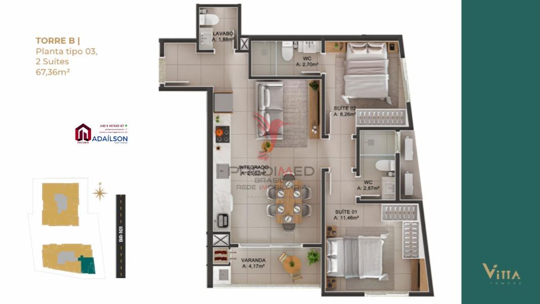 Apartamento, 2 quartos - Foto 37