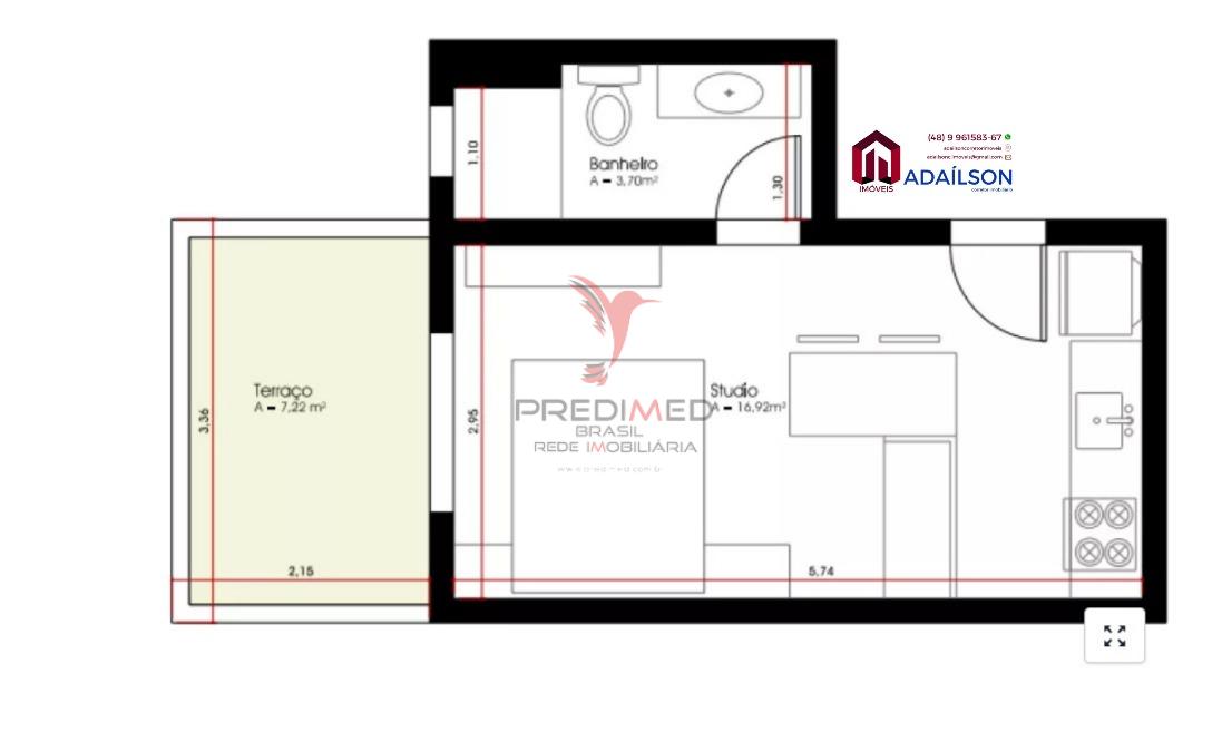 Apartamento, 1 quarto, 23 m² - Foto 33