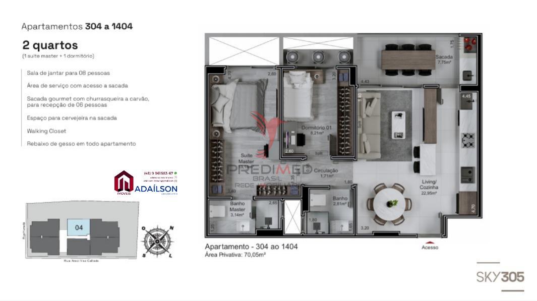 Apartamento, 2 quartos, 70 m² - Foto 44