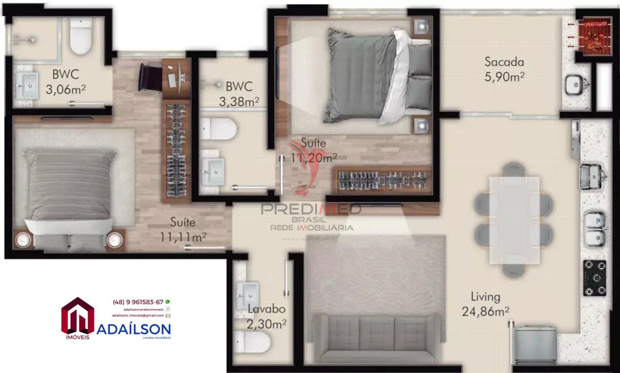 Apartamento, 2 quartos, 69 m² - Foto 27