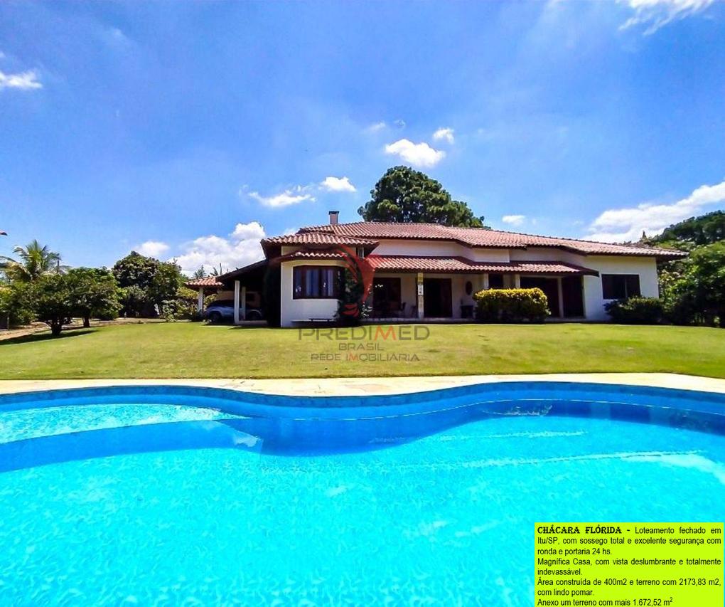 VENDO Magnífica Casa plana em Itu/SP, com piscina , vista deslumbrante e sossego total - Itu - 