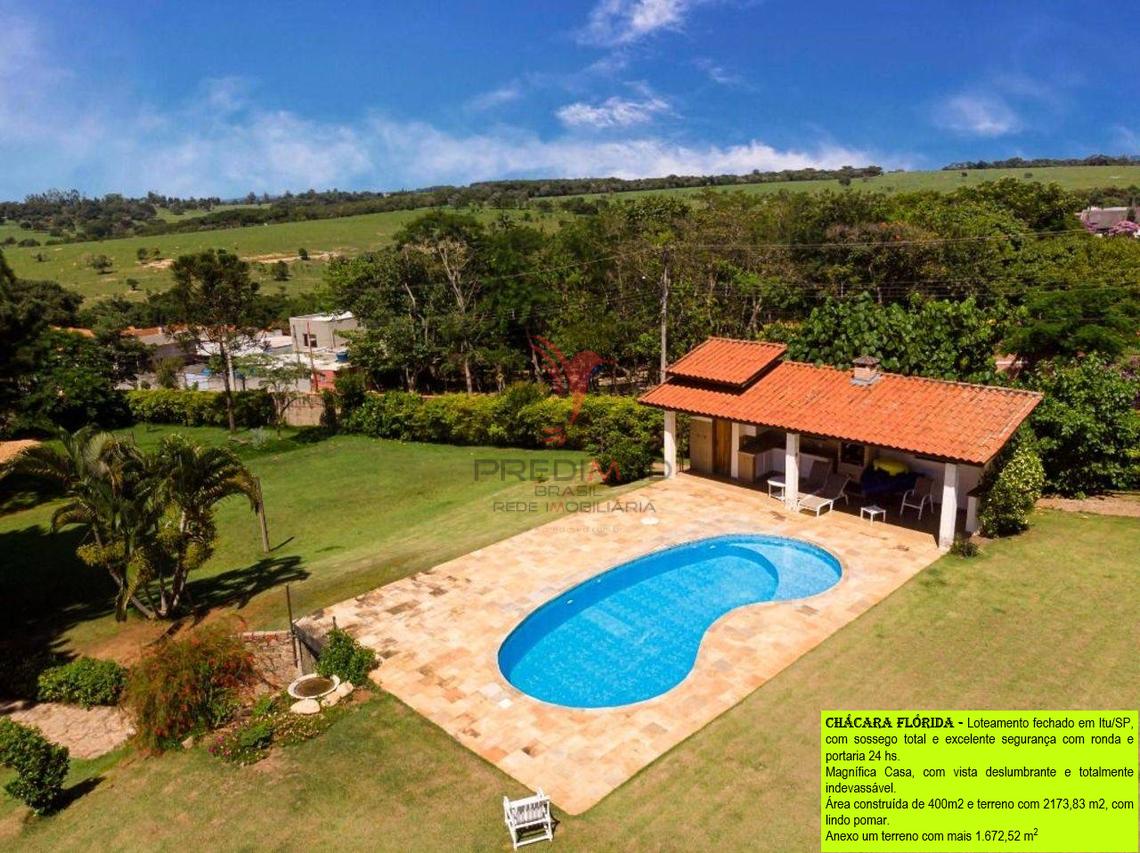 VENDO Magnífica Casa plana em Itu/SP, com piscina , vista deslumbrante e sossego total - Itu - 