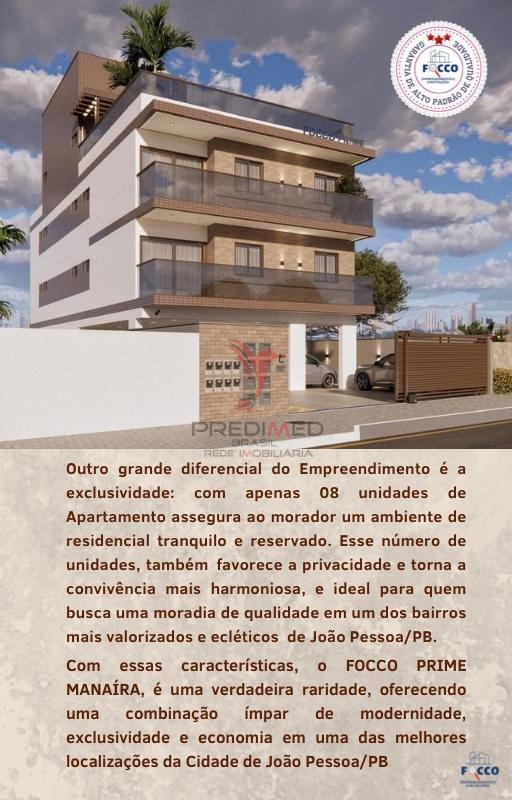 Apartamento de 3 Quartos, novo à venda na Praia de Manaíra - João Pessoa - 