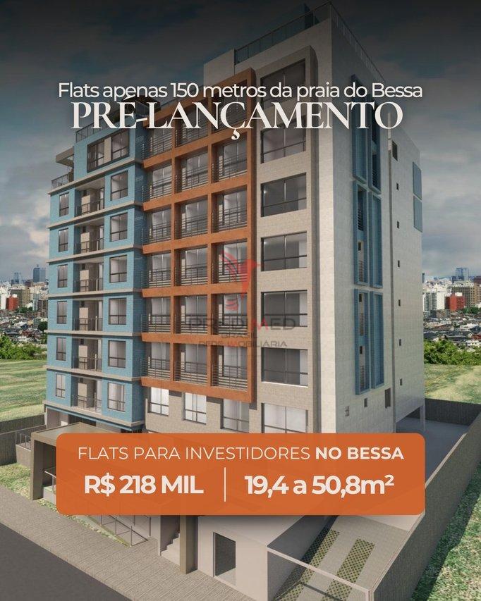 IMPERDÍVEL, Flat Pré Lançamento 150 metros  da Praia do Bessa Avenida Campos Sales João Pessoa - 