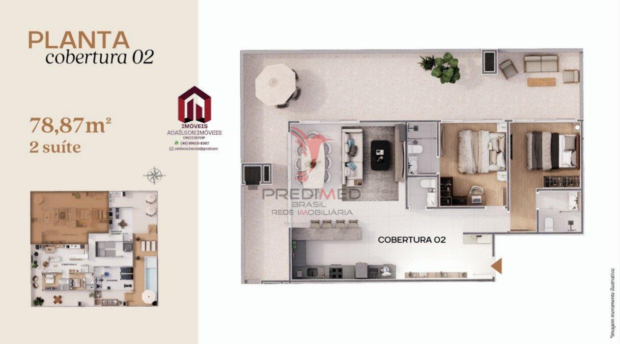 Zenith Residence Cotas a partir de R$ 510 mil Unidades habitacionais Floripa SC - BRASIL Rua dos Pargos Florianópolis - 