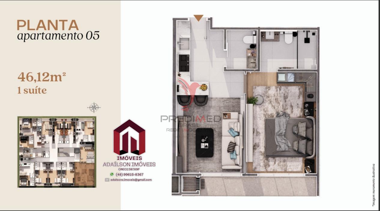 Apartamento, 1 quarto, 46 m² - Foto 36