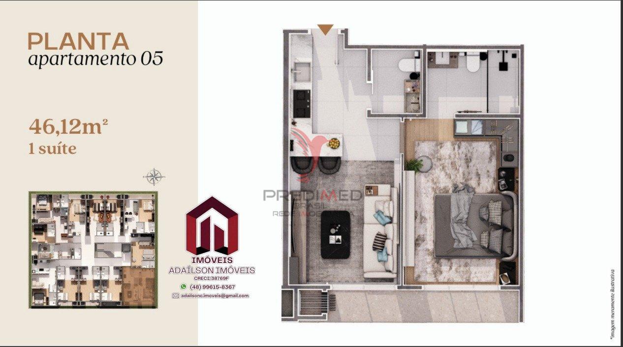Zenith Residence Cotas a partir de R$ 510 mil Unidades habitacionais Floripa SC - BRASIL Rua dos Pargos Florianópolis - 