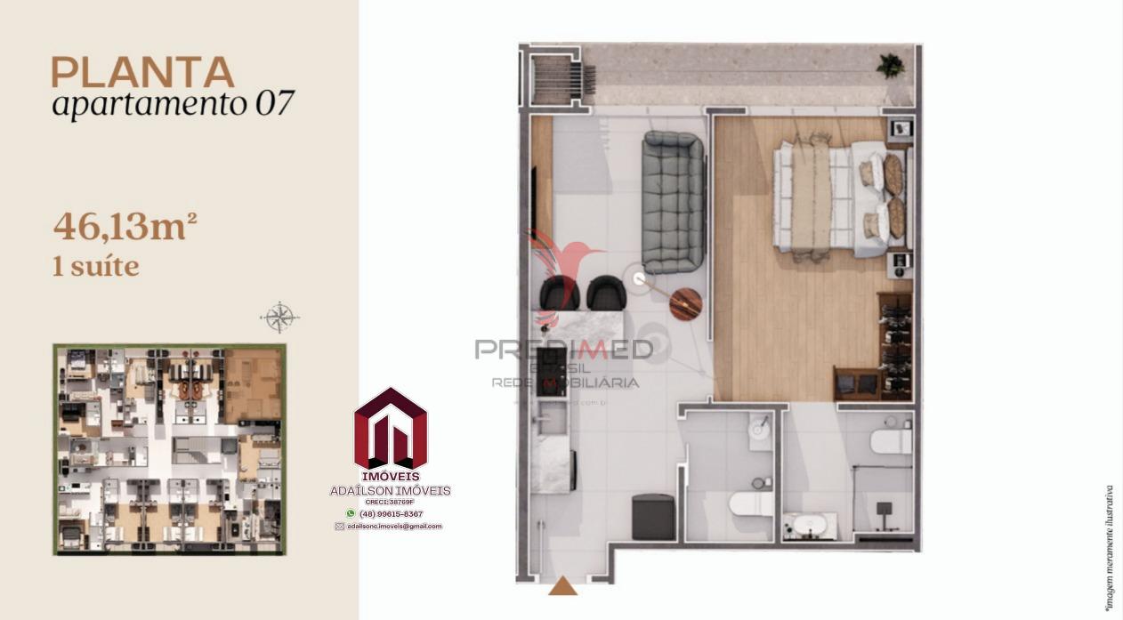 Apartamento, 1 quarto, 46 m² - Foto 34