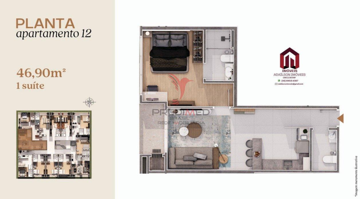 Zenith Residence Cotas a partir de R$ 510 mil Unidades habitacionais Floripa SC - BRASIL Rua dos Pargos Florianópolis - 