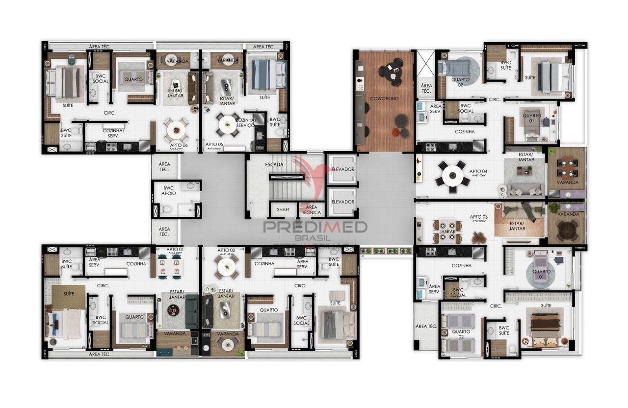 Apartamento novo de 2 Quartos em Manaíra . 2 Vagas de Garagem Rua Escrivão Sebastião de Azevedo Bastos João Pessoa - 