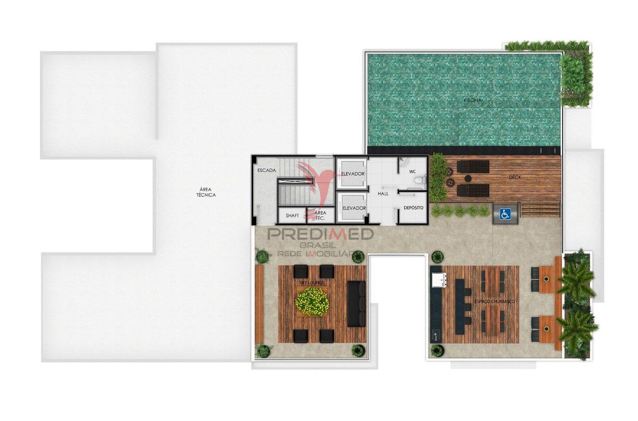 Apartamento novo de 2 Quartos em Manaíra . 2 Vagas de Garagem Rua Escrivão Sebastião de Azevedo Bastos João Pessoa - 