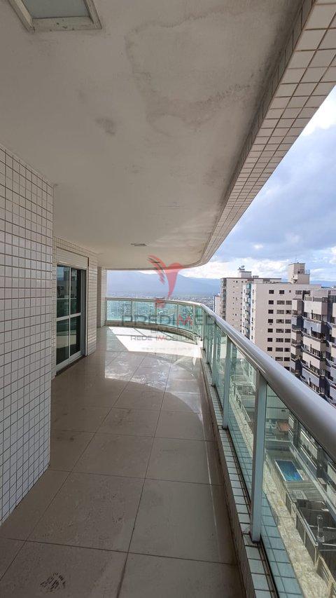 Apartamento com varandão novo de 3 Suites á venda com vista mar no Tupi, Praia Grande  Rua Xavantes Praia Grande - 