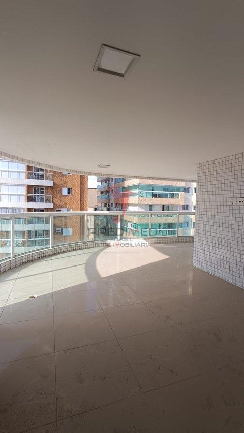 Apartamento com varandão novo de 3 Suites á venda com vista mar no Tupi, Praia Grande  Rua Xavantes Praia Grande - 