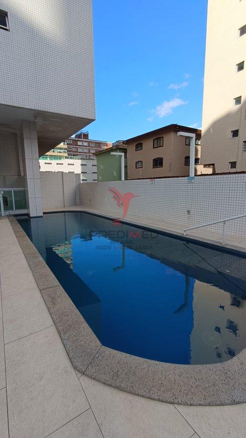 Apartamento com varandão novo de 3 Suites á venda com vista mar no Tupi, Praia Grande  Rua Xavantes Praia Grande - 