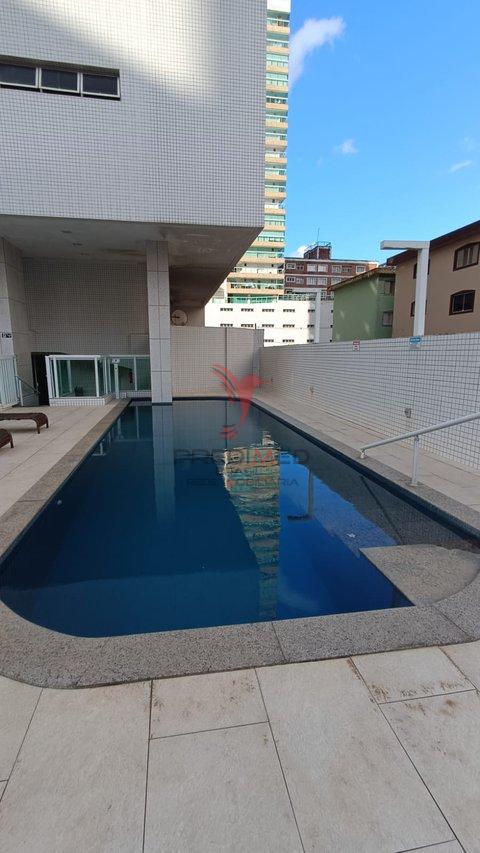 Apartamento com varandão novo de 3 Suites á venda com vista mar no Tupi, Praia Grande  Rua Xavantes Praia Grande - 