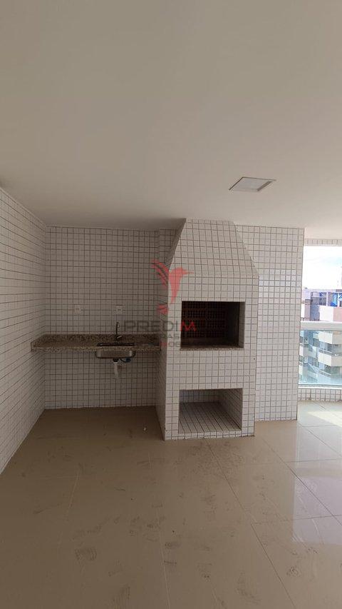 Apartamento com varandão novo de 3 Suites á venda com vista mar no Tupi, Praia Grande  Rua Xavantes Praia Grande - 