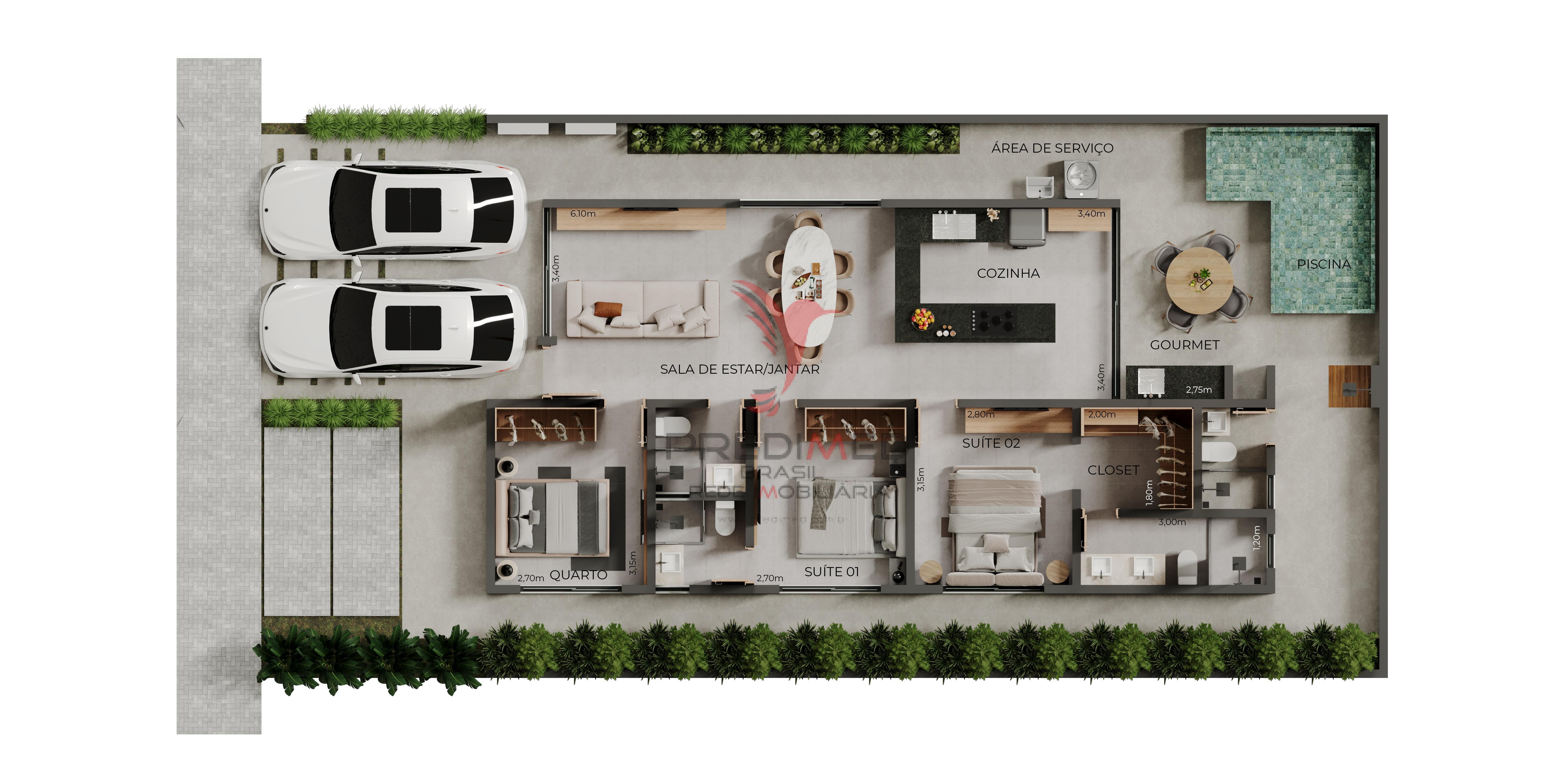 Casa de Condomínio, 3 quartos - Foto 4