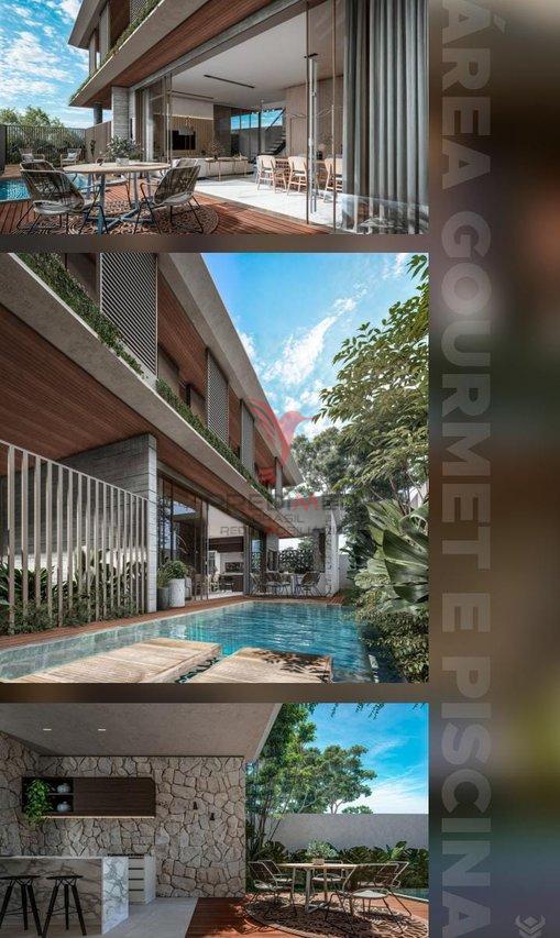Magnífica Casa com 4 Suites, Jardim Suspenso, Piscina, 4 Vagas de Garagem,em Porto Belo - Porto Belo - 