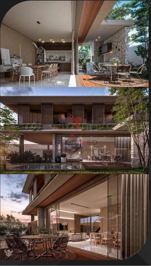 Magnífica Casa com 4 Suites, Jardim Suspenso, Piscina, 4 Vagas de Garagem,em Porto Belo - Porto Belo - 