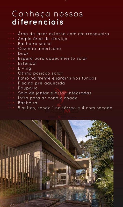Magnífica Casa com 4 Suites, Jardim Suspenso, Piscina, 4 Vagas de Garagem,em Porto Belo - Porto Belo - 